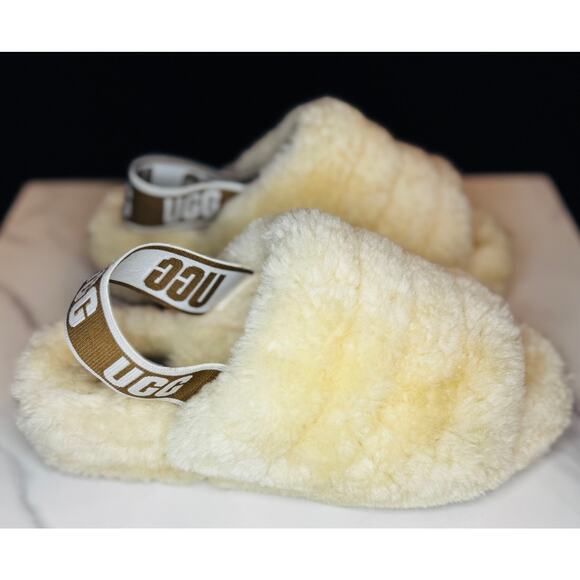 UGG Women's Fluff Yeah Slide Sheepskin Slipper Size 6 Excellent Condition! - Picture 1 of 6